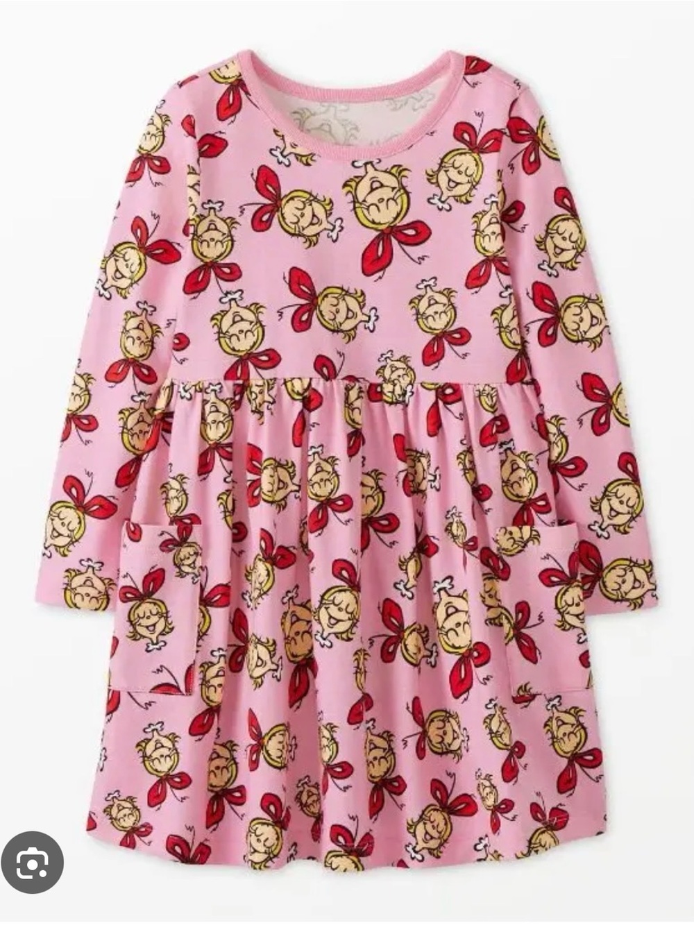 Hanna Andersson Pink Long-Sleeve Printed Dress